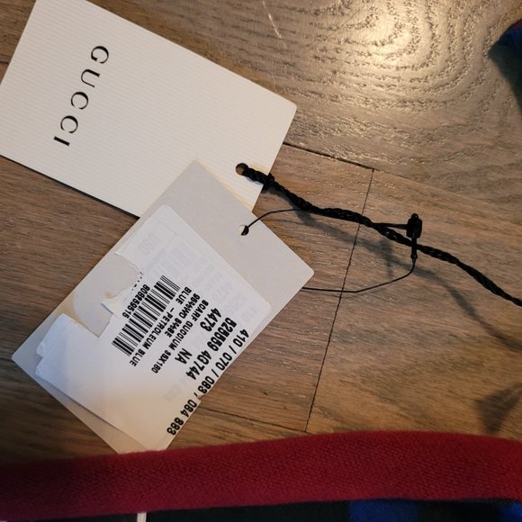 Gucci "Guccium" GUCCI logo wool jacquard scarf UNISEX - Picture 4 of 6